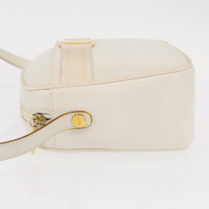 Salvatore Ferragamo Vala Shoulder Bag Leather, WHITE, LEATHER, Shoulder bag