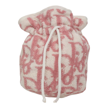 Christian Dior Vintage Trotter Pouch Pile, Pink, Canvas, Clutch