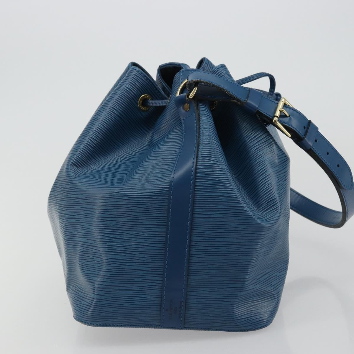 Louis Vuitton Petit Noe Handbag Epi Leather, Blue, Leather, Shoulder Bag