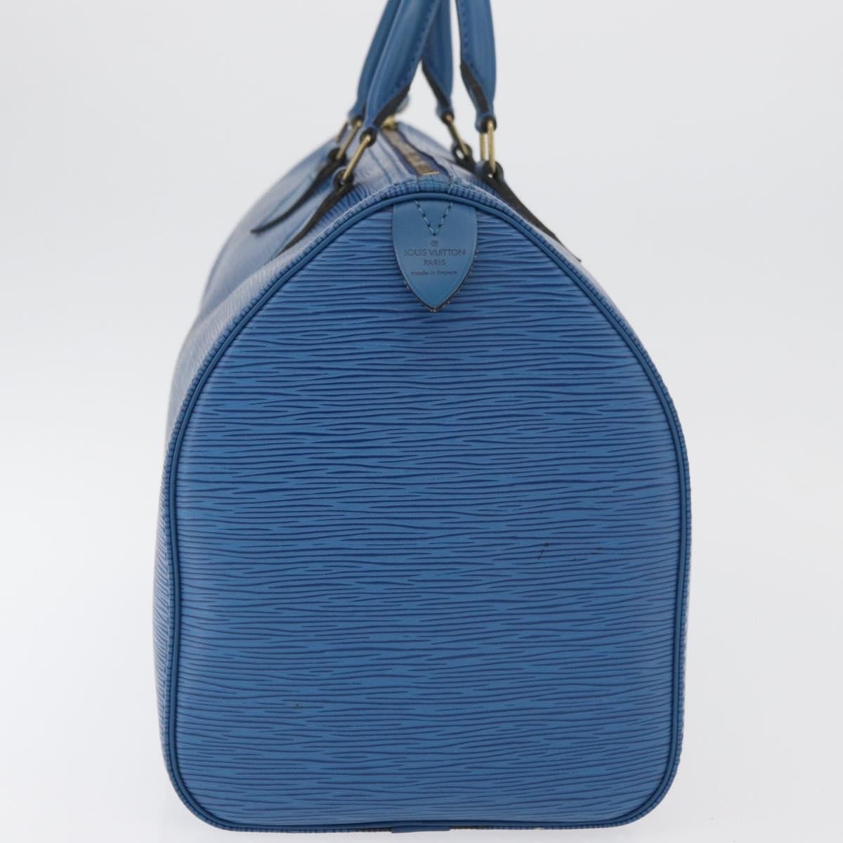 Louis Vuitton Speedy Handbag Epi Leather, Blue, Leather, Handbag