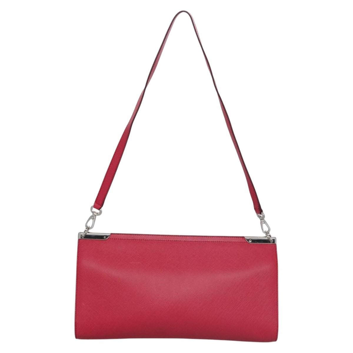 Salvatore Ferragamo Gancini Shoulder Bag Leather, PINK, LEATHER, Shoulder bag