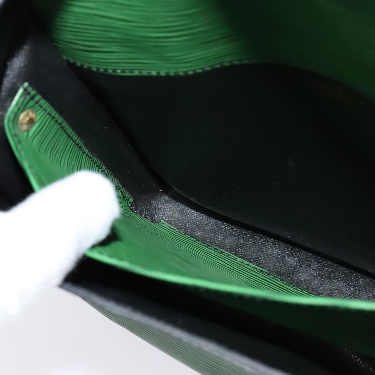Louis Vuitton Cartouchiere Handbag Epi Leather, Green, Leather, Shoulder Bag