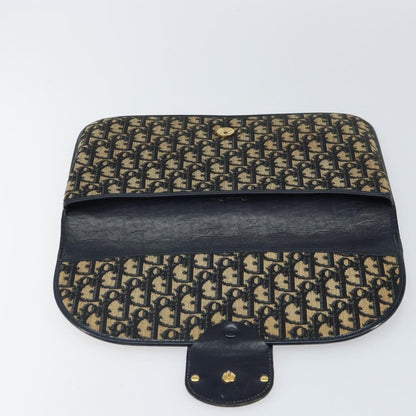 Christian Dior Vintage Trotter Pouch Canvas, NAVY, CANVAS, Clutche & pouche