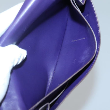 Hermes Dogon Duo Combined Wallet Leather, PURPLE, LEATHER, Wallets