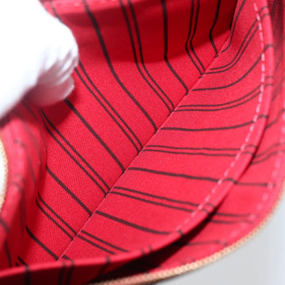 Louis Vuitton Neverfull Pochette Monogram Canvas, BROWN, CANVAS, Tote bag