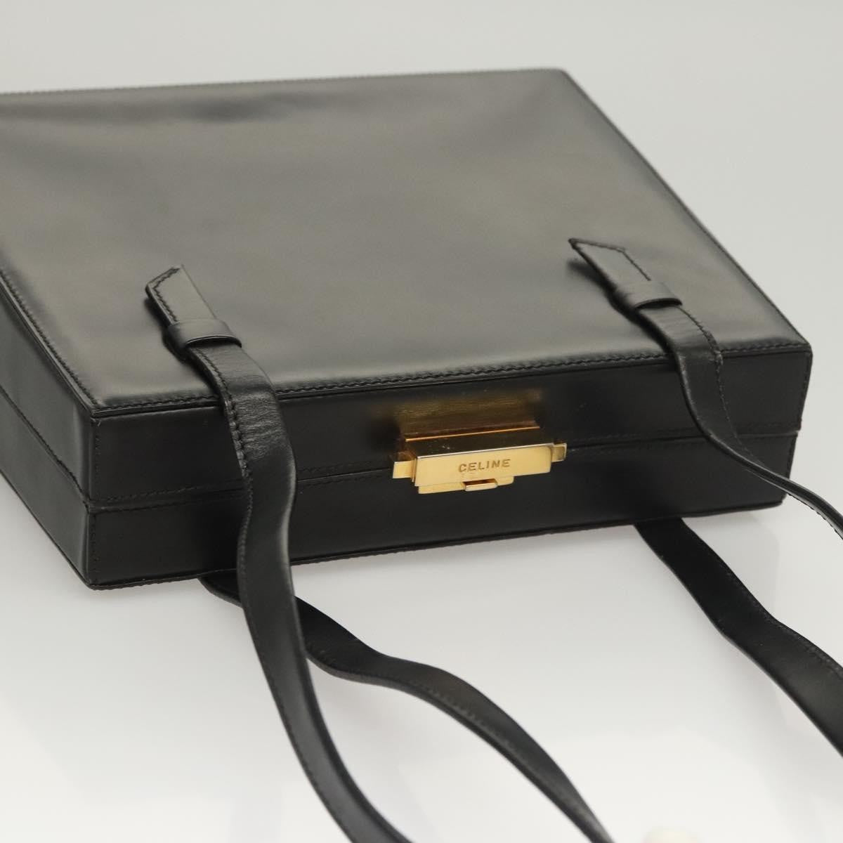 Celine Shoulder Bag Leather, BLACK, LEATHER, Shoulder bag