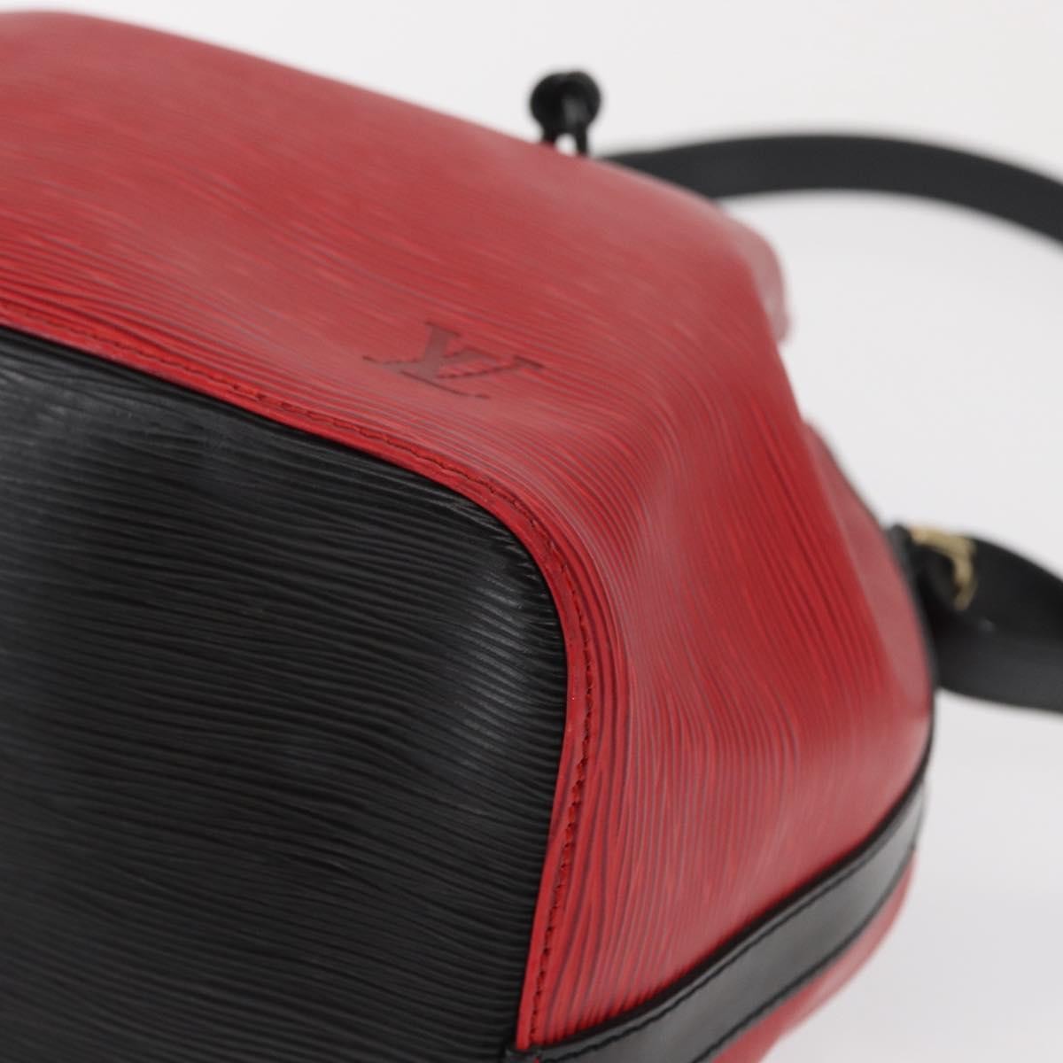 Louis Vuitton Bicolor Petit Noe Handbag Epi Leather, RED, LEATHER, Shoulder bag