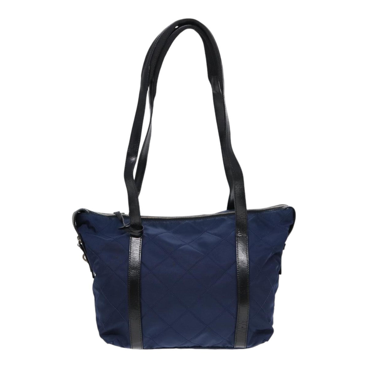 Prada Vintage Shoulder Bag Quilted Tessuto, NAVY, NYLON, Shoulder bag