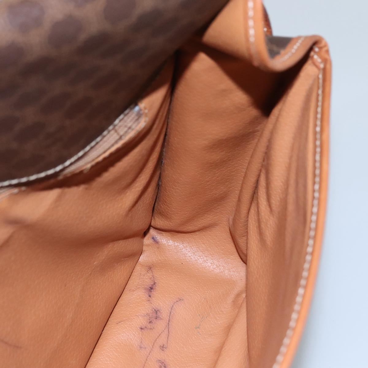 Celine Vintage Macadam Shoulder Bag Canvas and Leather, BROWN, CANVAS, Shoulder bag