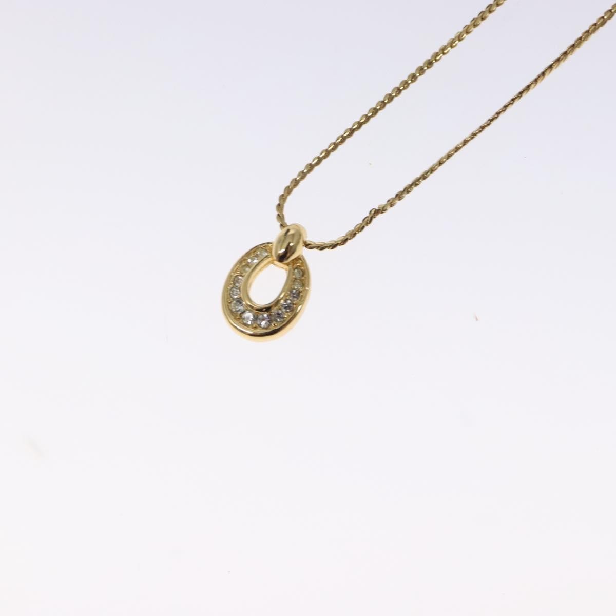 Christian Dior Collar Necklace Metal with Faux Pearls, GOLD, METAL, Necklace