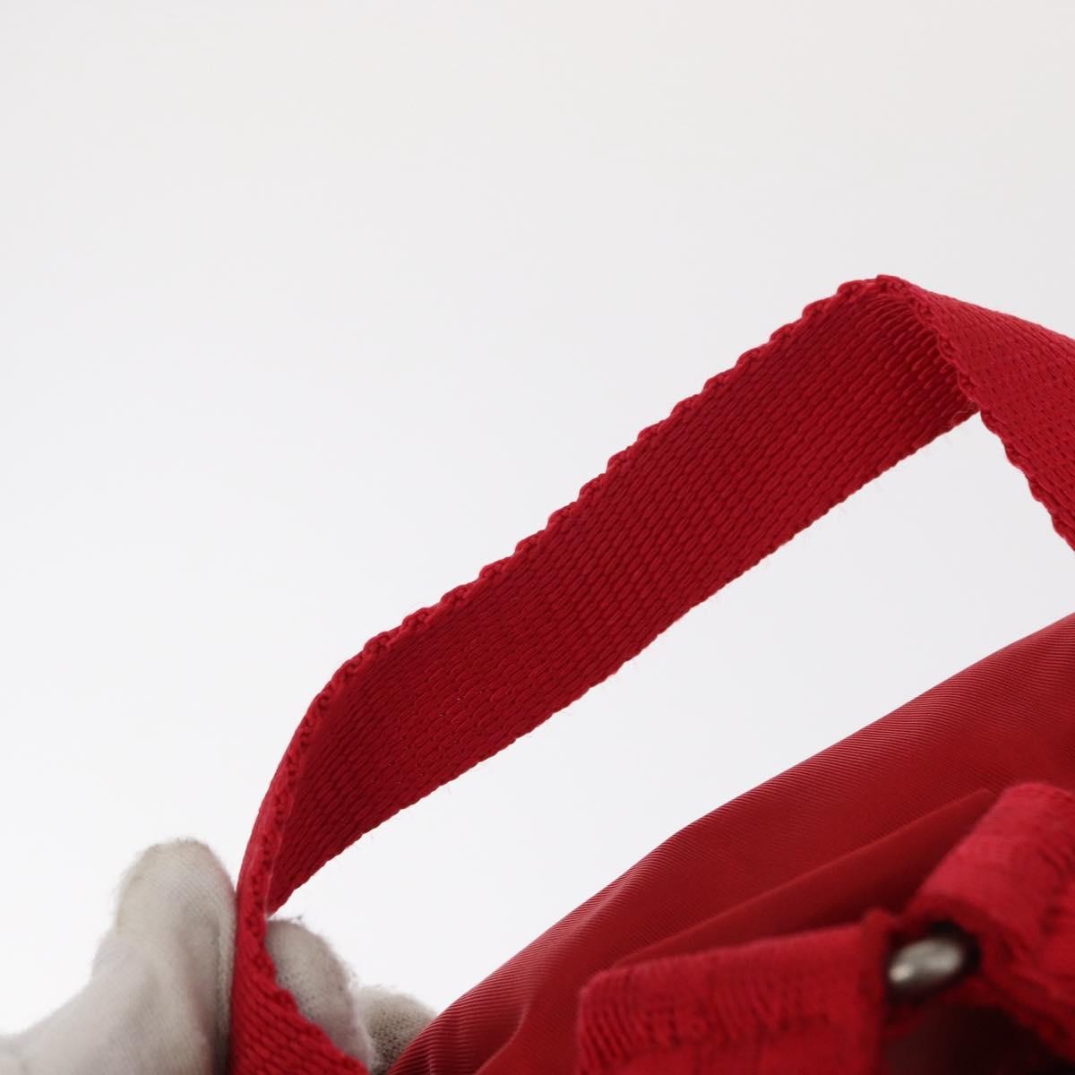 Prada Double Front Pocket Backpack Tessuto, Red, Nylon, Backpack