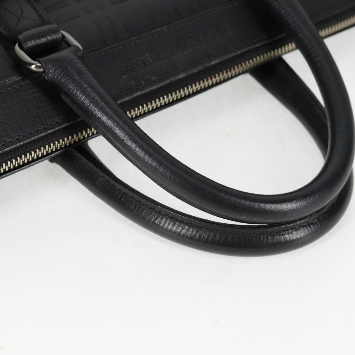 Burberry BUSINESS BAG BLACK LEATHER, BLACK, LEATHER, Briefcase