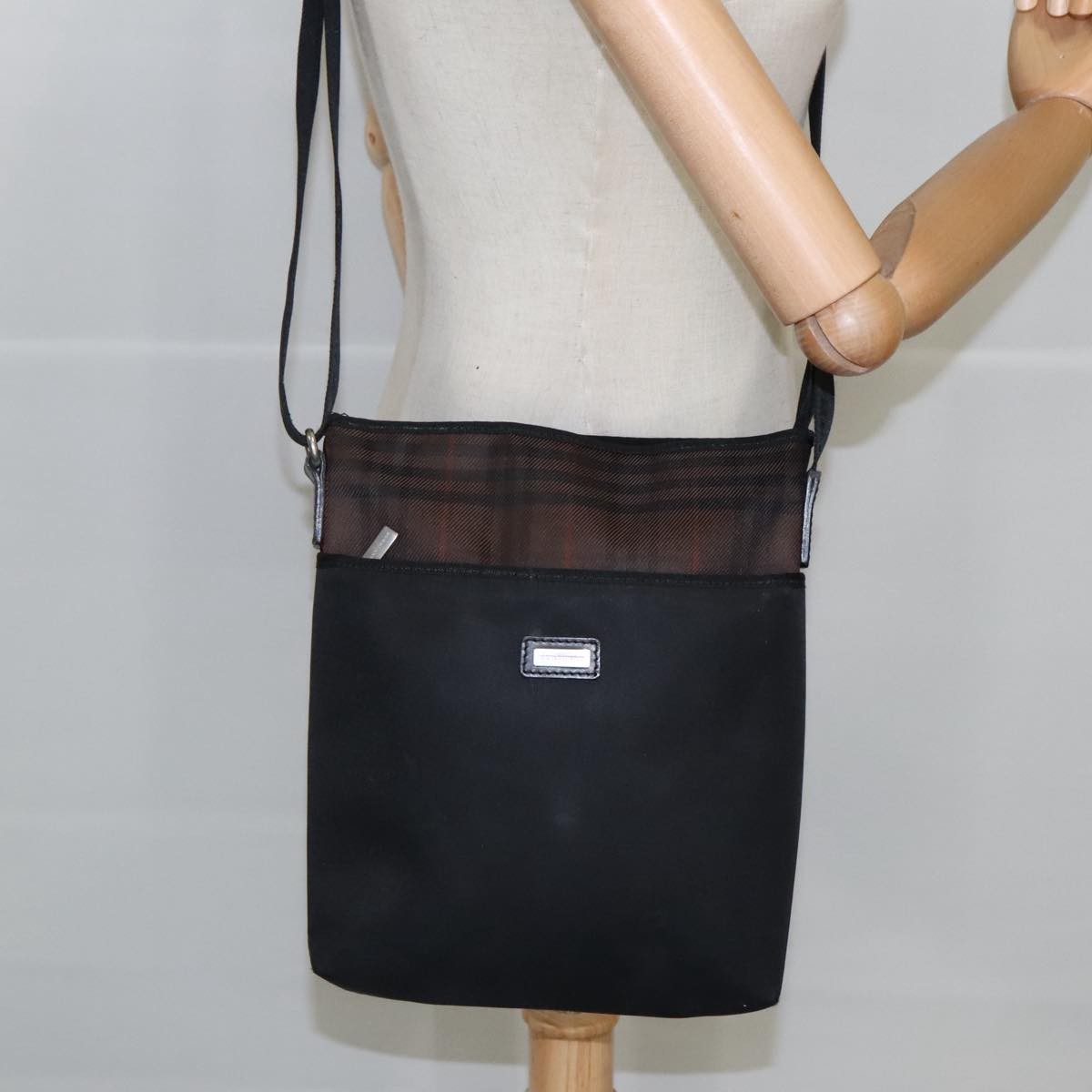 Burberry Vintage Shoulder Bag Nylon, BLACK, NYLON, Shoulder bag