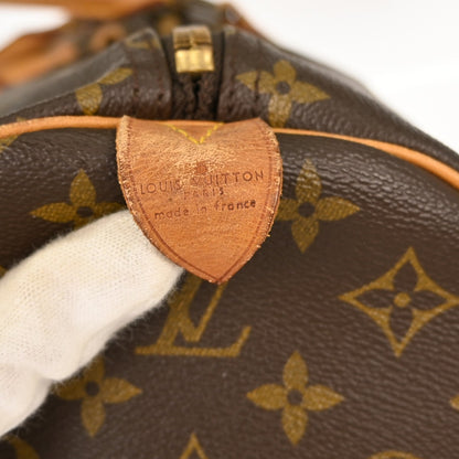 Louis Vuitton Keepall Bag Monogram Canvas, BROWN, CANVAS, Travel bag