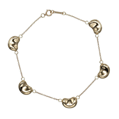 Tiffany & Co. Bean Bracelet BEAN 5 MOTIFS K18 Yellow Gold, GOLD, YELLOW_GOLD, Bracelet