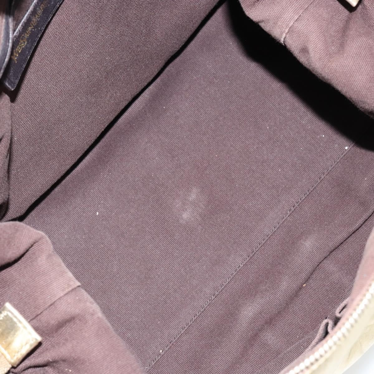 Saint Laurent Easy Y Bag Pebbled Leather, GOLD, LEATHER, Handbag