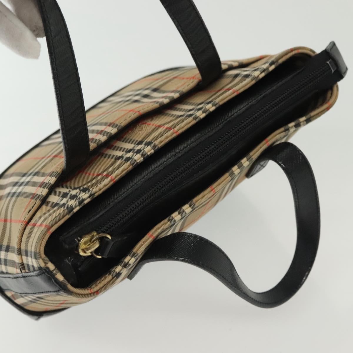Burberry Nova Handbag Check Pattern, BEIGE, CANVAS, Handbag