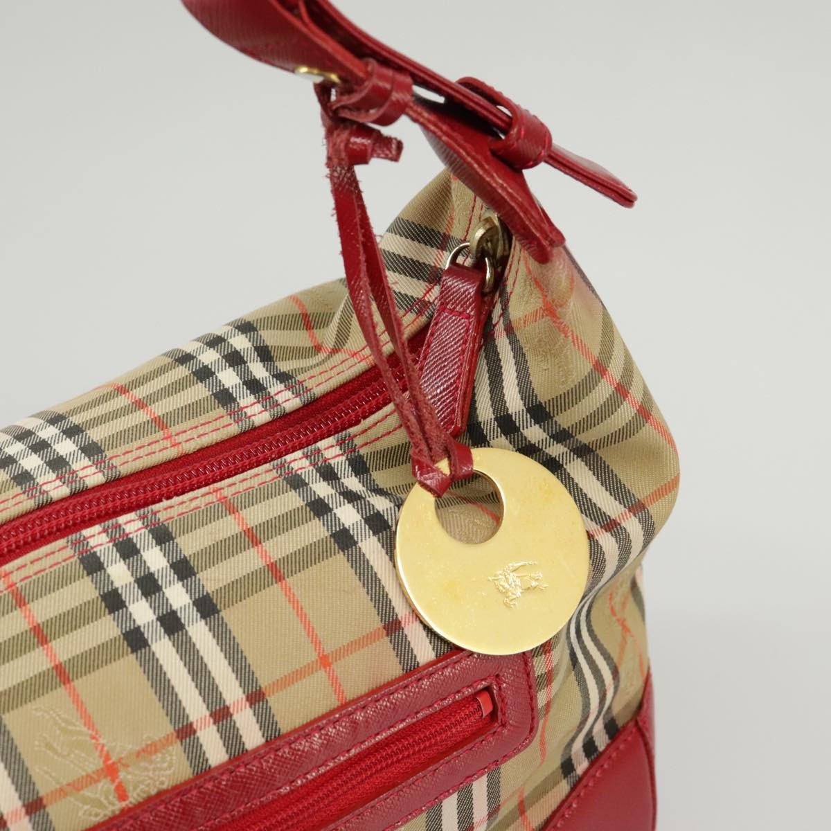 Burberry Nova Check Handbag Nova Check Canvas, BEIGE, CANVAS, Handbag