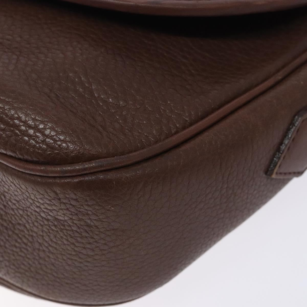Burberry Flap Shoulder Bag Leather, BROWN, LEATHER, Shoulder bag