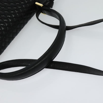 Bally Vintage Handbag Quilted Leather, BLACK, LEATHER, Handbag