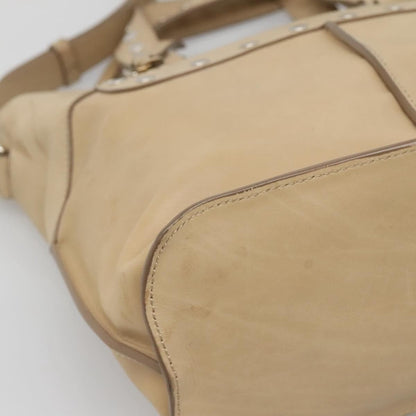 Celine Handbag Leather, BEIGE, LEATHER, Handbag