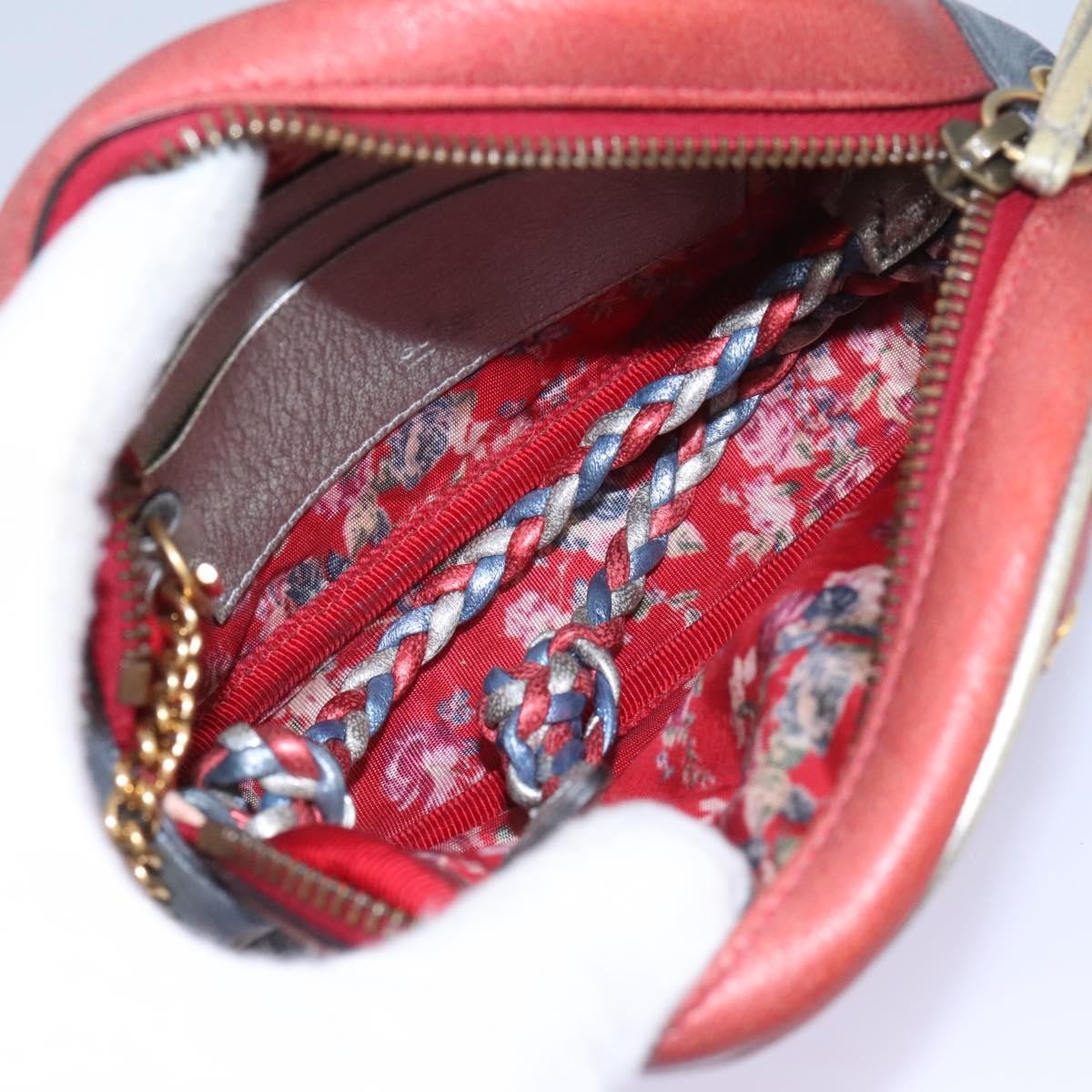 Gucci Trapuntata Camera Shoulder Bag Lambskin, RED, LEATHER, Shoulder bag