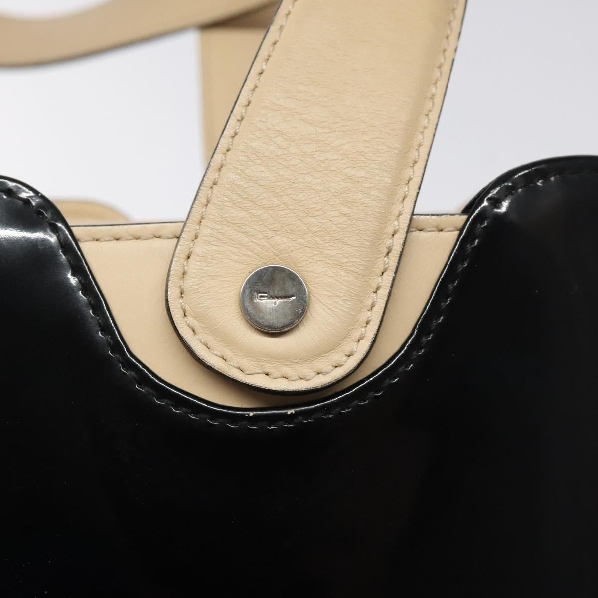 Salvatore Ferragamo Vintage Tote bag Patent Leather, BLACK, PATENT_LEATHER, Tote bag