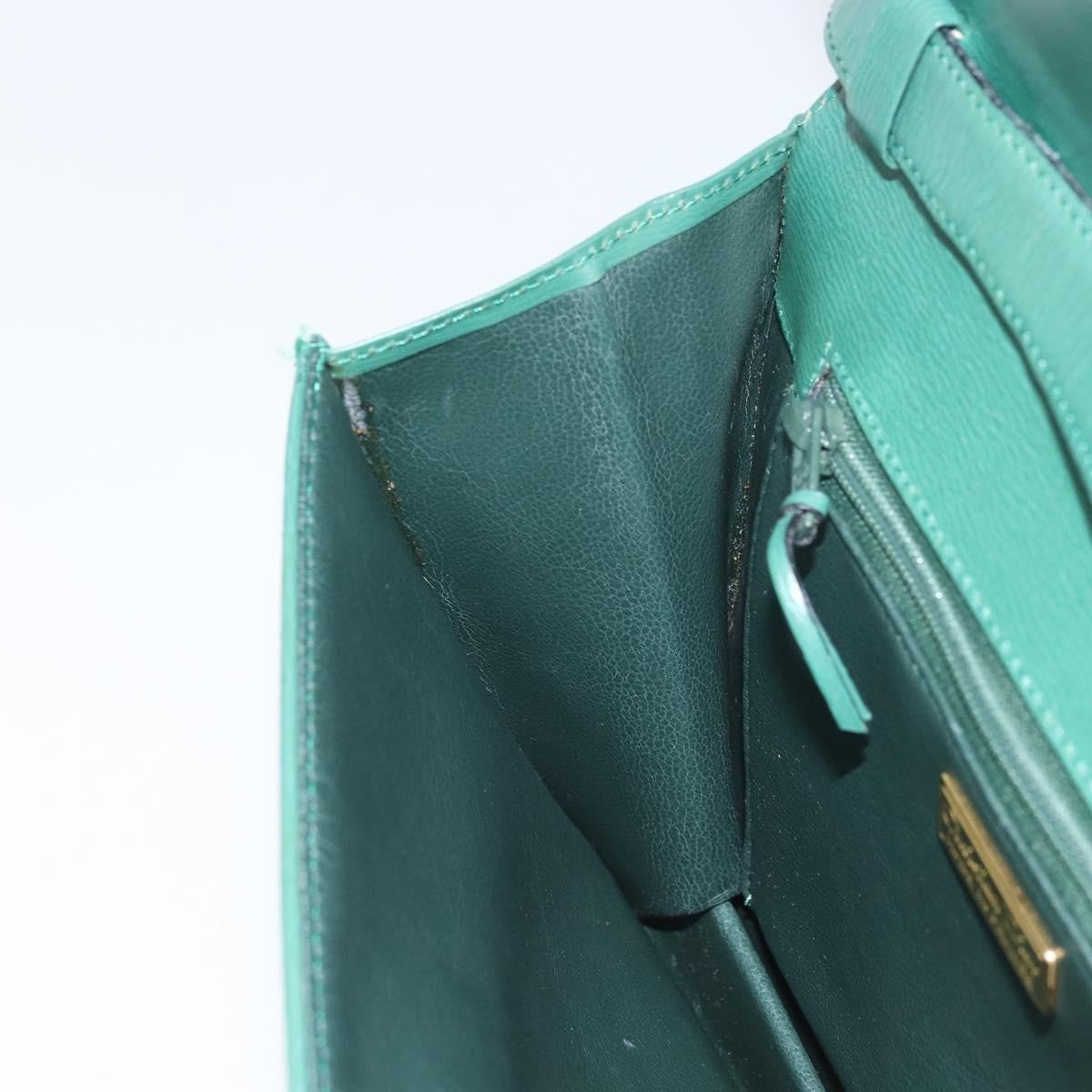 Christian Dior Vintage Shoulder Bag Leather, GREEN, LEATHER, Shoulder bag