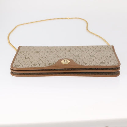 Christian Dior Vintage Honeycomb chain Canvas, BEIGE, CANVAS, Shoulder bag