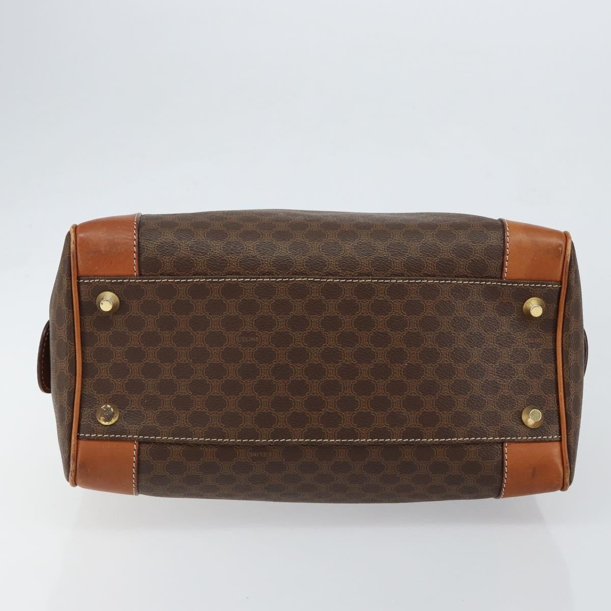 Celine Macadam Handbag Macadam with leather, BROWN, CANVAS, Shoulder bag