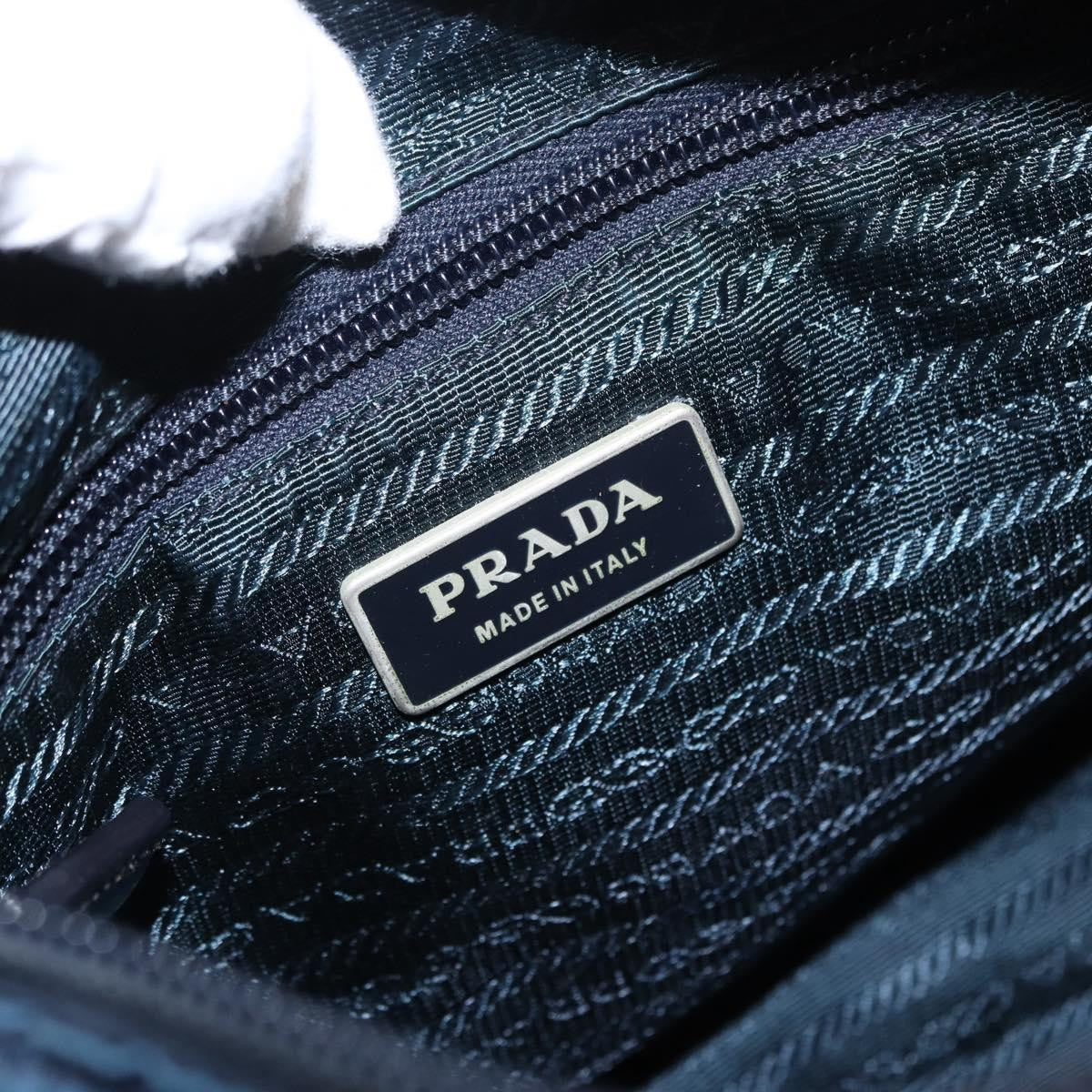Prada Buckle Messenger Bag Tessuto, NAVY, NYLON, Shoulder bag