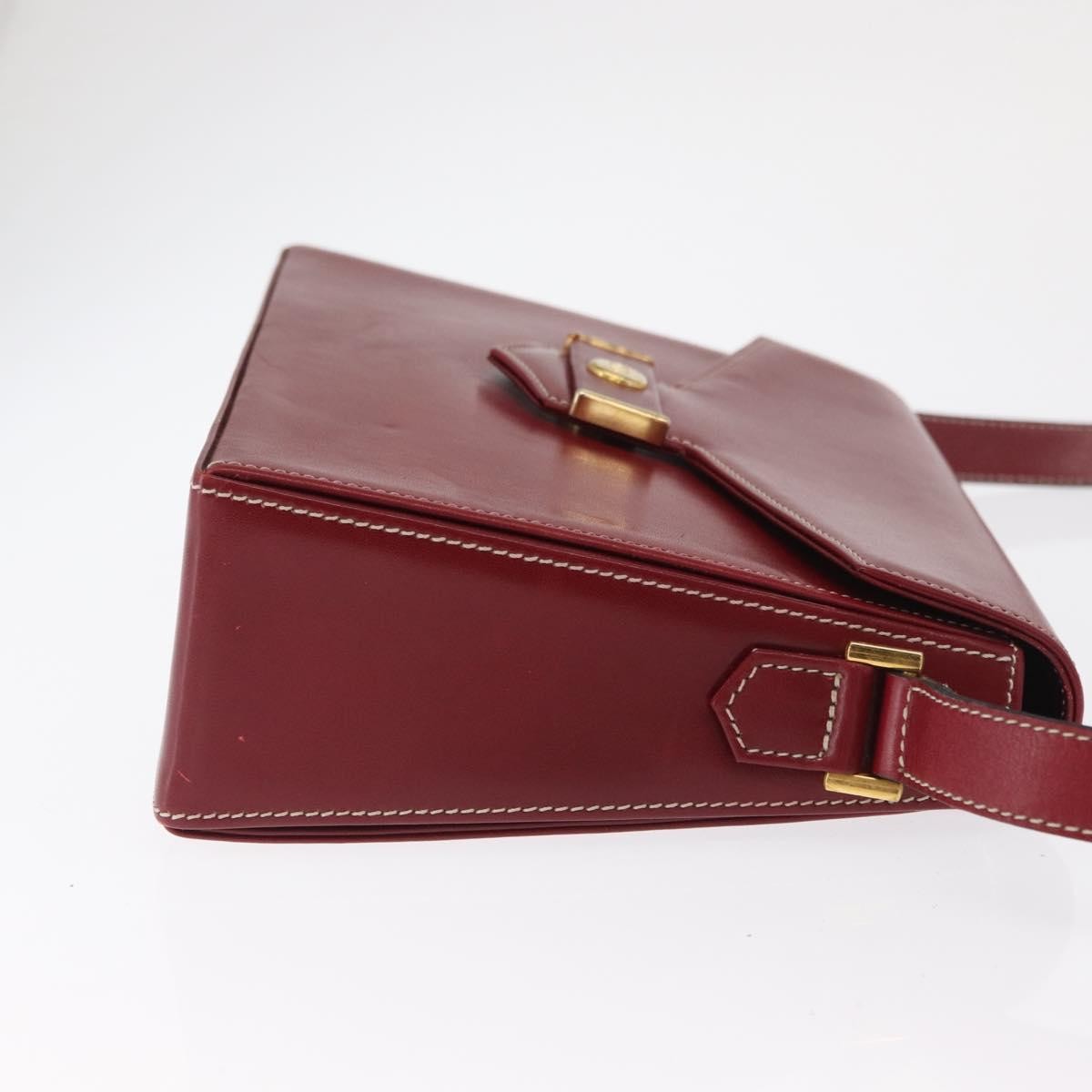 Christian Dior Vintage CD Logo Shoulder Bag Leather, RED, LEATHER, Shoulder bag