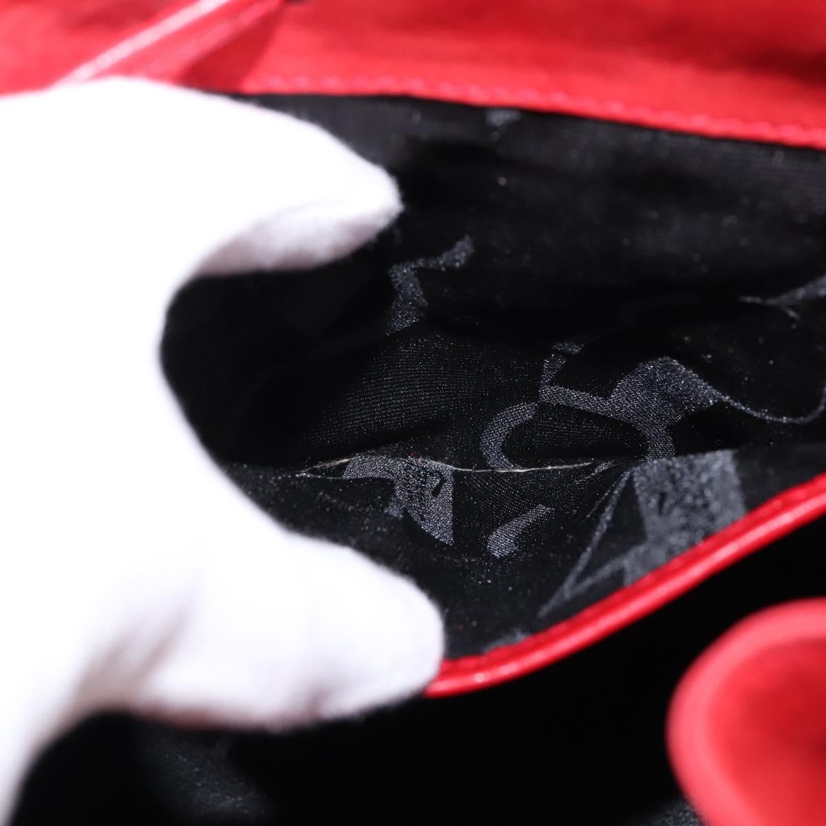 Salvatore Ferragamo Gancini Flap Drawstring Backpack Leather, RED, LEATHER, Backpack