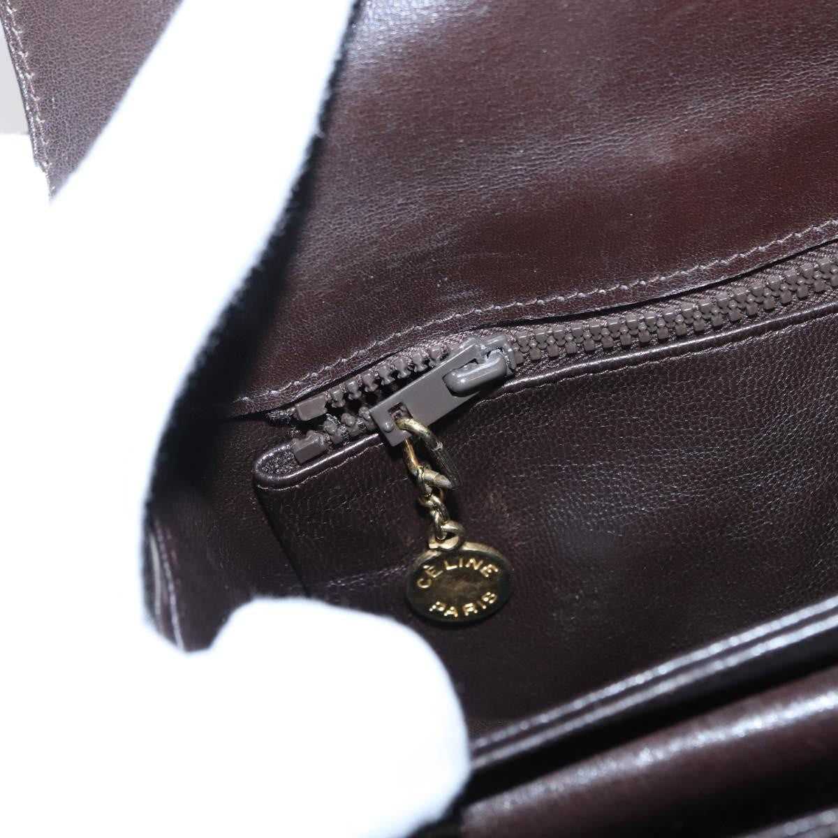 Celine Vintage C Sulky Horsebit Shoulder bag Canvas and Leather, BROWN, CANVAS, Shoulder bag