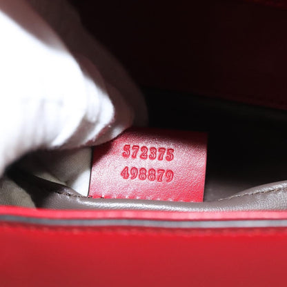 Gucci Zumi Shoulder Bag Leather, RED, LEATHER, Shoulder bag