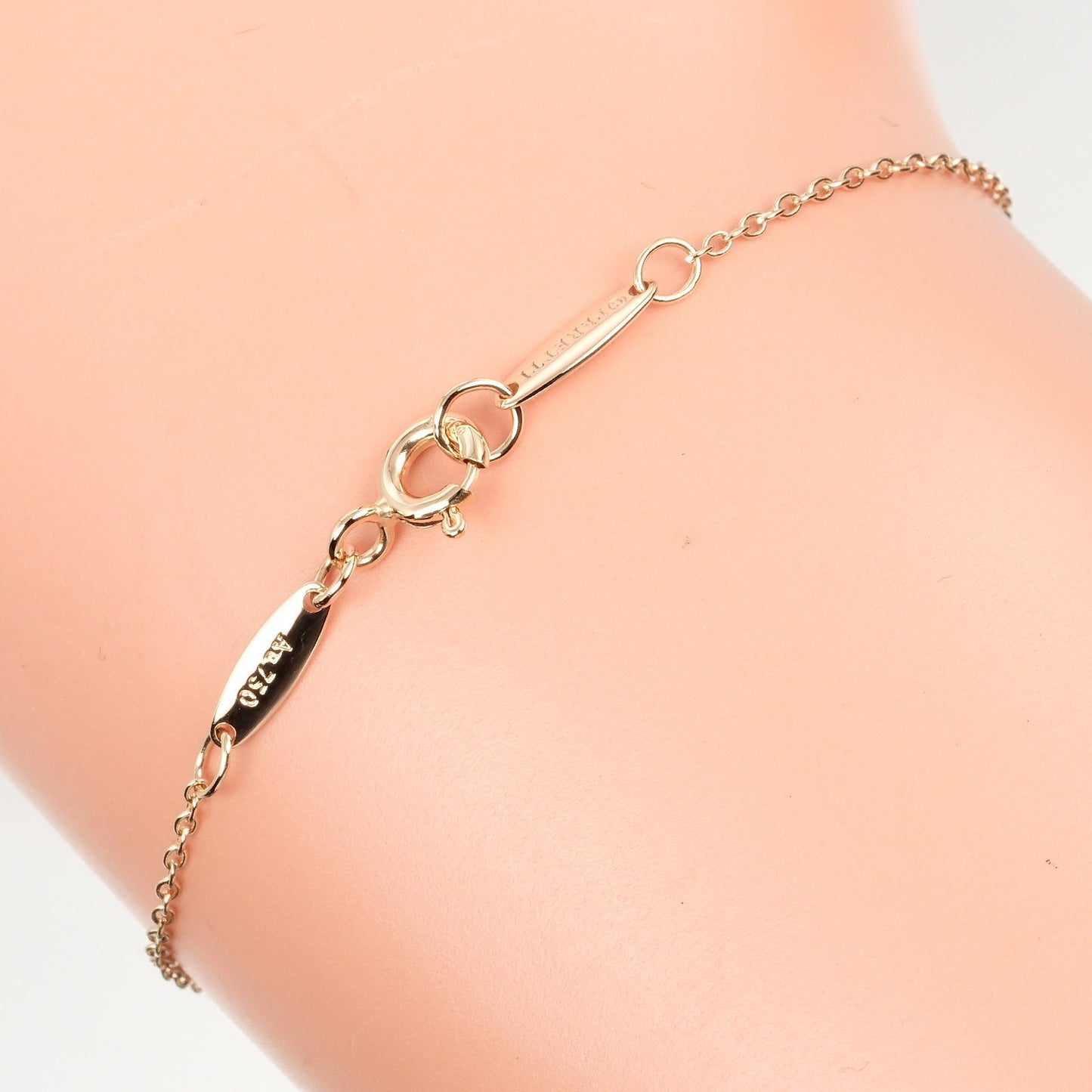 Tiffany & Co. Elsa Peretti Diamonds by the Yard 3 Stone Bracelet 18K Rose Gold with Diamonds, GOLD, ROSE_GOLD, Bracelet