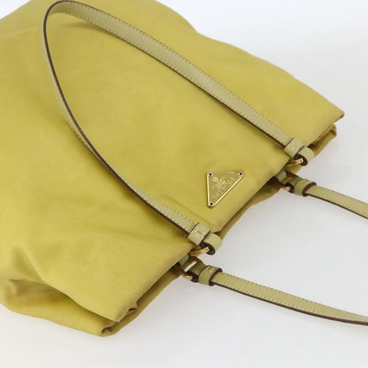 Prada Vintage Tote Tessuto, YELLOW, NYLON, Tote bag