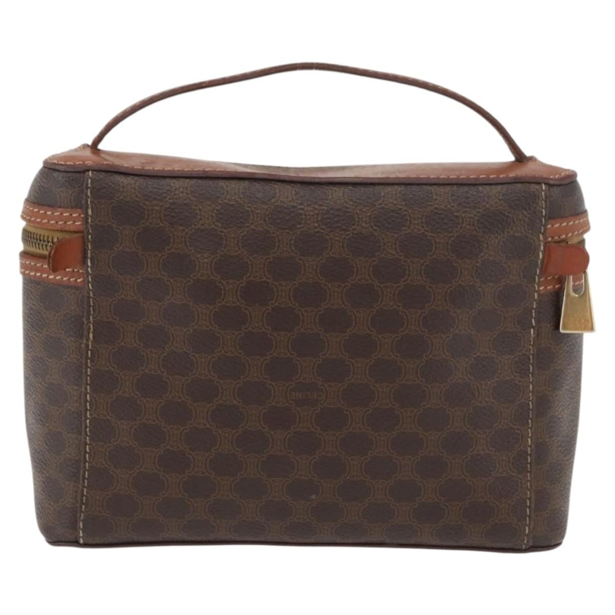 Celine Macadam Vanity Bag Canvas, Brown, Canvas, Clutch