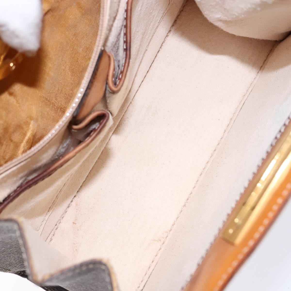 Celine Vintage Macadam Handbag Macadam, BROWN, CANVAS, Handbag