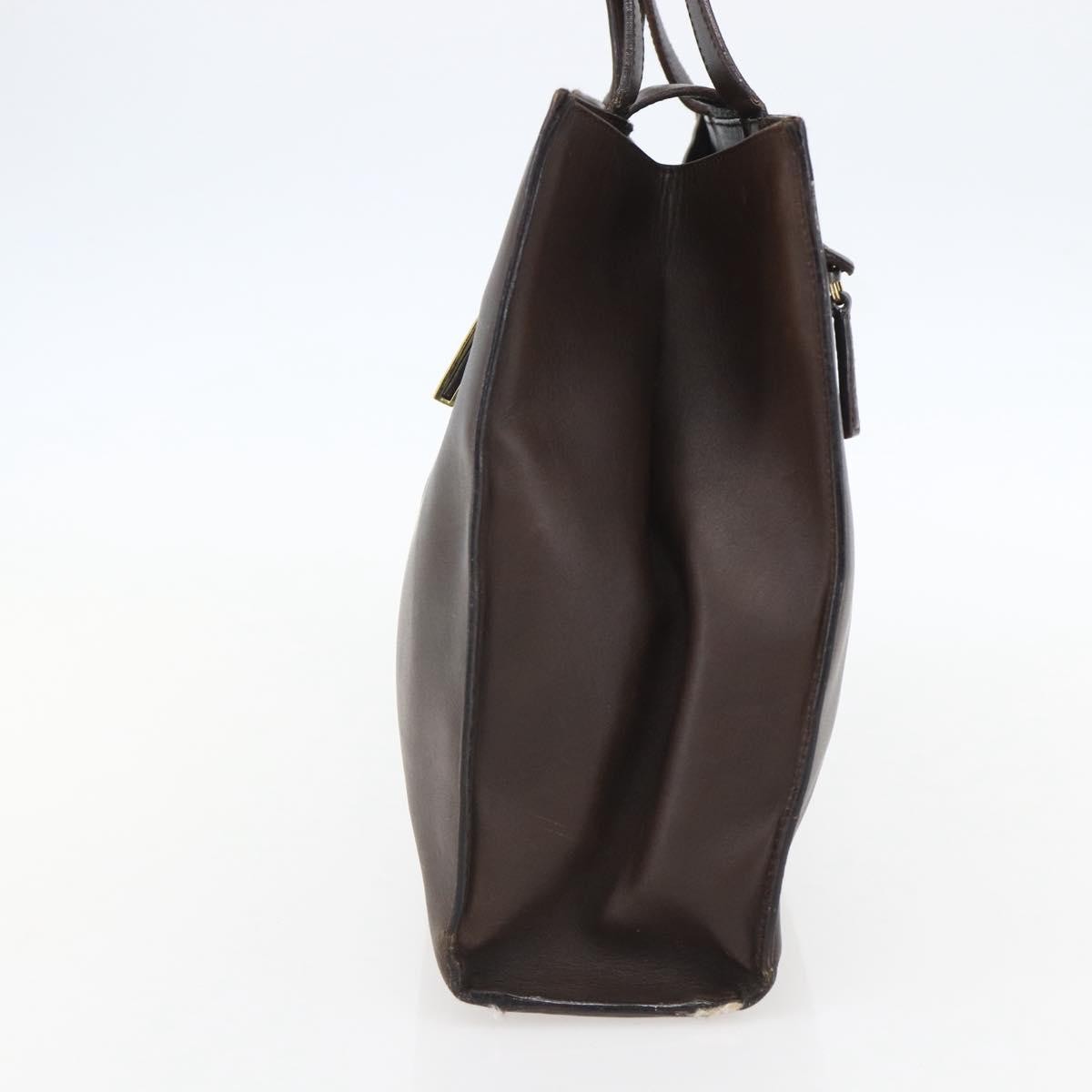 Gucci Vintage Handbag Leather, BROWN, LEATHER, Handbag