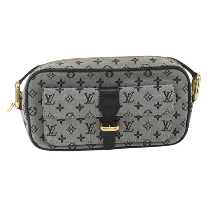 Louis Vuitton Juliette Crossbody Bag Mini Lin, BLUE, CANVAS, Shoulder bag
