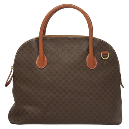 Celine Macadam Handbag Macadam with leather, Brown, Canvas, Handbag