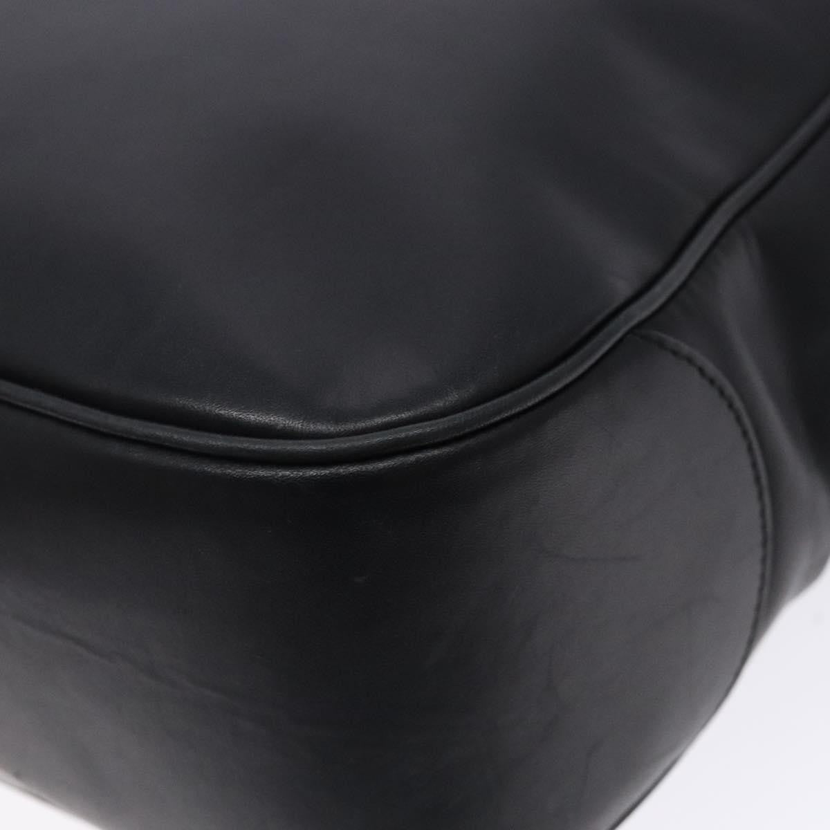 Salvatore Ferragamo Gancini Shoulder Bag Leather, BLACK, LEATHER, Shoulder bag