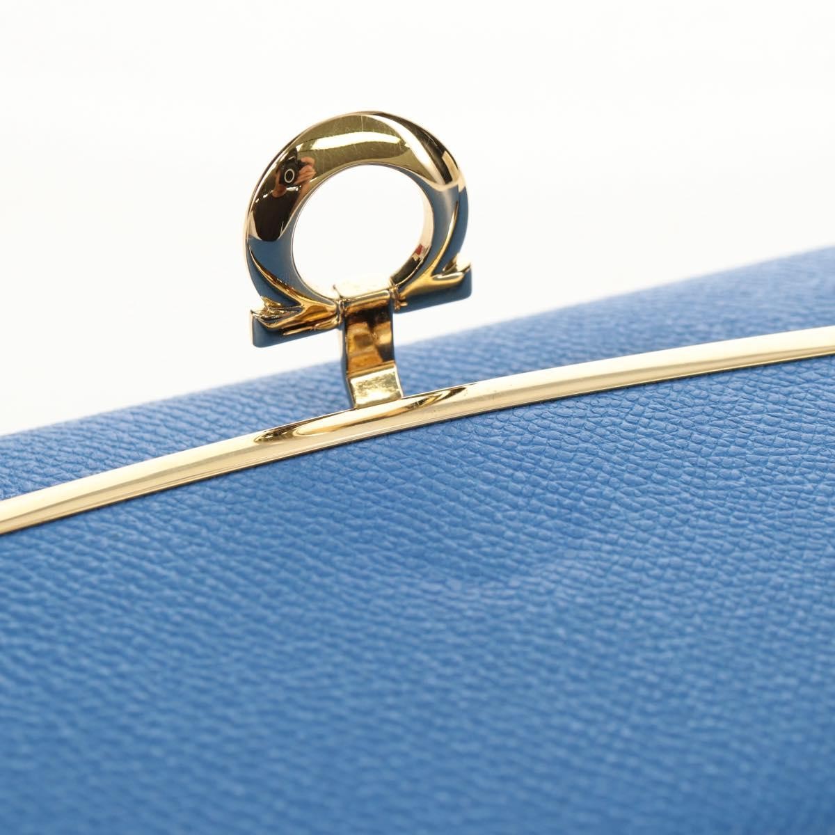 Salvatore Ferragamo Gancini Flap Continental Wallet Leather, Blue, Leather, Wallet