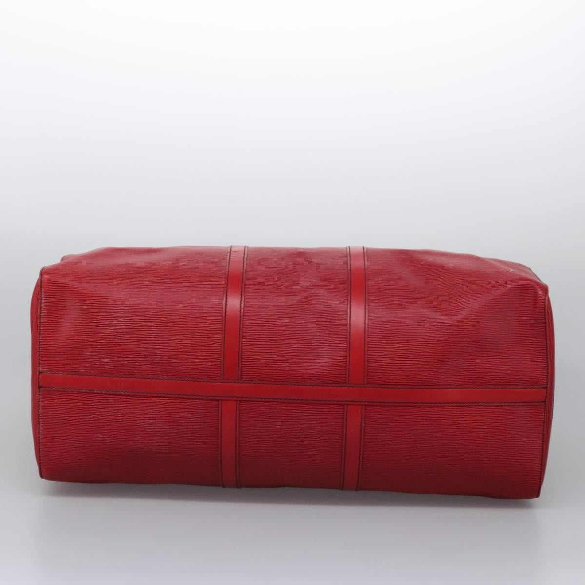 Louis Vuitton Keepall Bag Epi Leather, RED, LEATHER, Travel bag