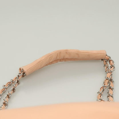 Chanel Kisslock Accordion Handbag Leather, PINK, LEATHER, Shoulder bag