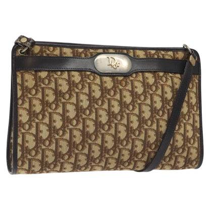 Christian Dior Vintage Trotter Shoulder Bag Canvas, BROWN, CANVAS, Shoulder bag
