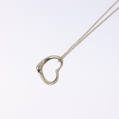 Tiffany & Co. Elsa Peretti Open Heart Pendant Necklace Sterling Silver, SILVER, SILVER, Necklace
