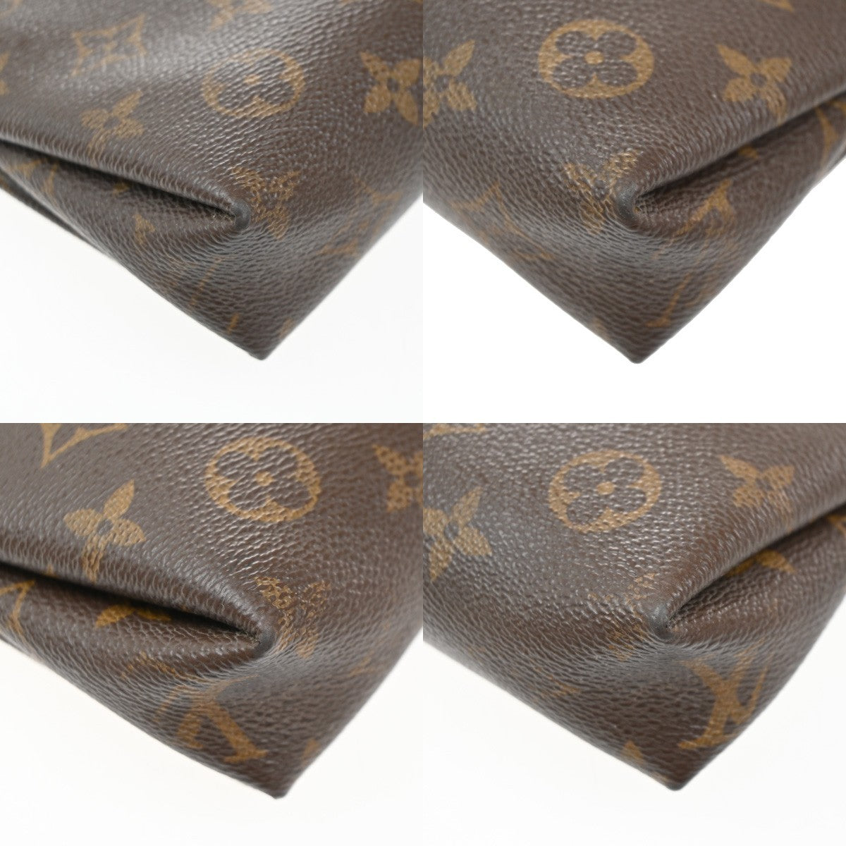 Louis Vuitton Pallas Clutch Monogram Canvas with Leather, BROWN, CANVAS, Clutche & pouche