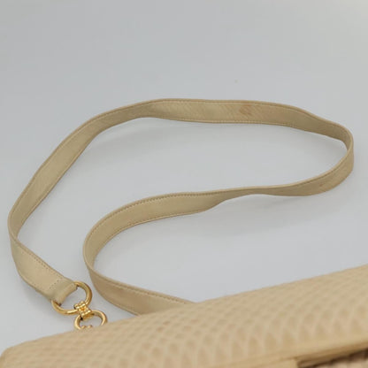 Bally Vintage Chain Shoulder Bag Quilted Leather, BEIGE, LEATHER, Shoulder bag